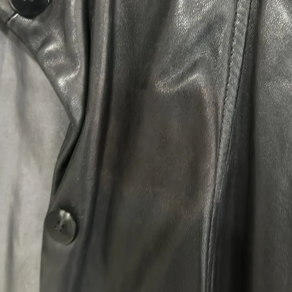Genuine Lamb Skin Leather Vintage Coat
